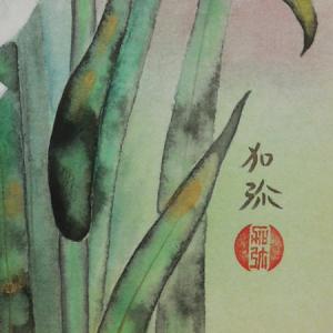 高級色紙「菖蒲」加弥(色紙絵)の詳細画像1