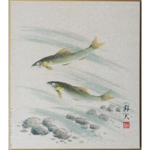 掛け軸 竹に雀 (井上秀城) 【掛軸】【一間床・半間床】【花鳥画