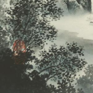 高級色紙「水墨山水」邦彦(色紙絵)の詳細画像1