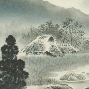 高級色紙「水墨山水」邦彦(色紙絵)の詳細画像2