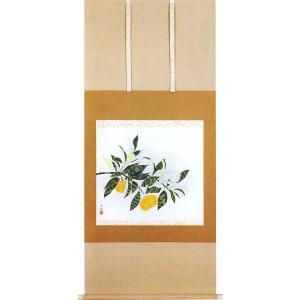 掛け軸 竹に雀 (井上秀城) 【掛軸】【一間床】【丈の短い掛軸