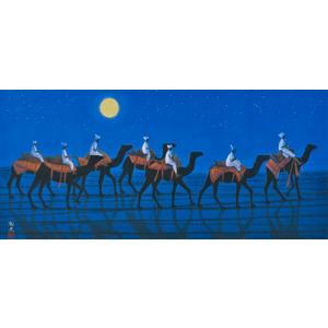 平山郁夫 絵画 シルクロードを行く《キャラバン...の詳細画像5