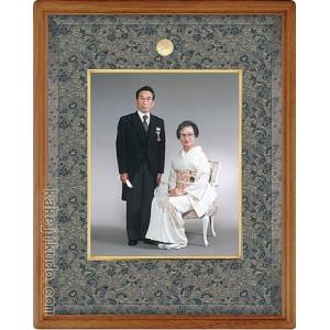 叙勲・褒章記念 写真額 四つ切 桜材 木地色 遺影額 : 掛け軸・絵画の