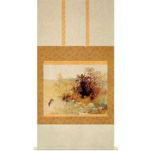 掛け軸 竹に雀 (井上秀城) 【掛軸】【一間床】【丈の短い掛軸】【花鳥