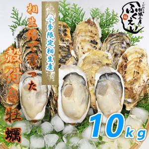 [送料無料]　殻付き 牡蠣　１０ｋｇ【冷蔵便】兵庫県 相生海域　漁師 が販売、とれたて新鮮で す。生食用 かき　無選別