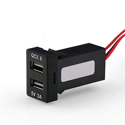 Quick Charge 3.0 + 5V 3A 2USBポート電源ソケット スマホ充電器 トヨタ車...