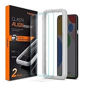 Spigen AlignMaster ガラスフィルム Google Pixel 4a 用 ガイド枠付...