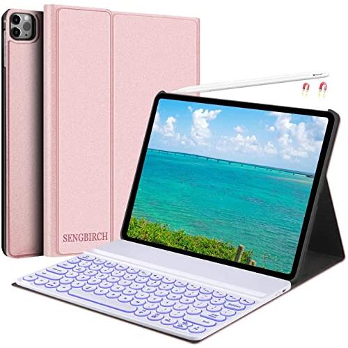 SENGBIRCH iPad Pro 12.9 ケース キーボード 第5世代 第4世代 第3世代 丸...