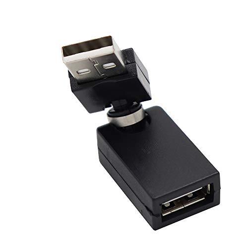 ViViSun USB2.0アダプタ360°回転可能 USBアダプタ 方向変換 USB2.0-A オ...