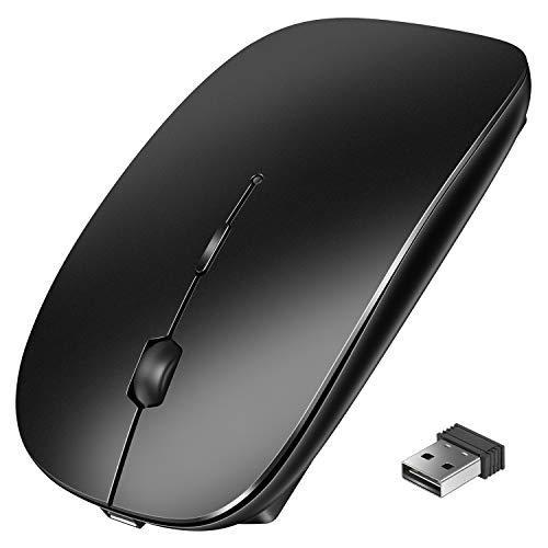 ワイヤレスマウス Bluetooth マウス 2.4GHz 光学式 3DPIモード 充電式 Blac...