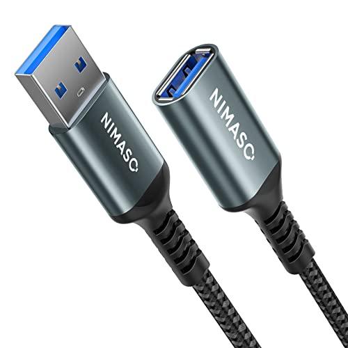 2本入り NIMASO USB 延長ケーブル USB3.0規格 0.5m タイプAオス - タイプA...