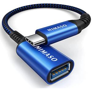 NIMASO USB C 変換 アダプタ  Type C - USB 3.0 メス  20CM OTG ケーブル タイプC 変換コネクター  1本入り, ブルー