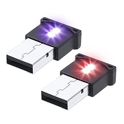 ALPHA RIDER イルミライト 車用USB 2個セット LED ライト 雰囲気ランプ RGB ...