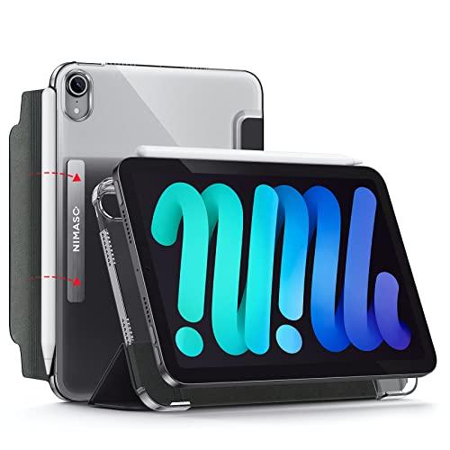 NIMASO ケース iPad mini6  2021  用 三つ折り保護ケース 半透明 カバー ス...