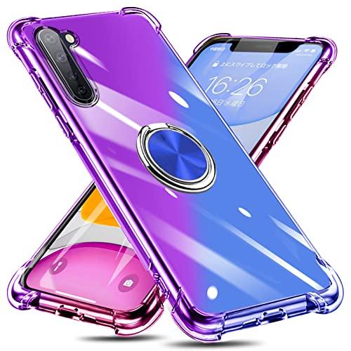 OPPO Reno3 A ケース リング付き クリア TPU グラデーション色 オッポ リノ レノ3...