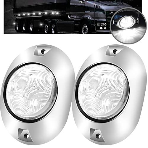 X-STYLE サイドマーカー LED 12V 24V 白 5連LED トラック用 車幅灯 レーラー...