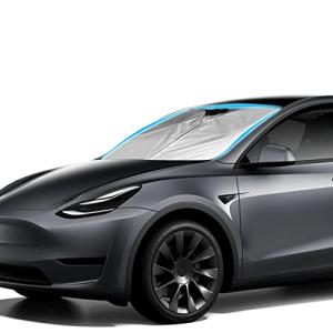 LFOTPP  テスラ モデルY 専用 サンシェード Tesla Model Y フロントガラス用 サンシェード 日よけ UVカット 日差しカ?