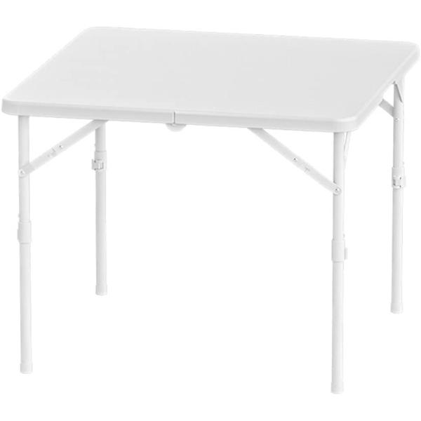 折りたたみテーブル 86x86cm ポータブルテーブル ダイニングテーブル 麻雀卓 2段階高さ調整 ...