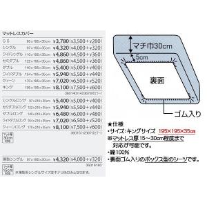 ボックスシーツ マットレスカバー キングサイズ...の詳細画像1