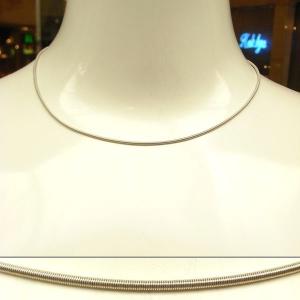 オメガネックレス k18 YG/WG イエローゴールドメイン 約3.0mm幅 約45cm