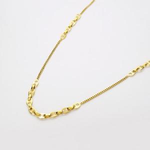 限定1点】 K18 イエロー・ホワイトゴールド ネックレス イタリア製