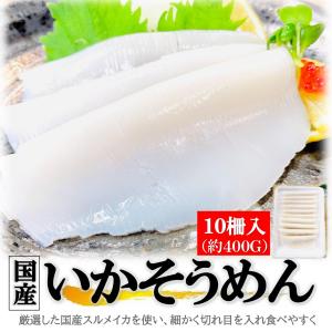 いかそうめん 10柵（約500g） 国産 スルメイカ 業務用 お刺身 いか イカ 刺 するめいか kakiya 生 烏賊｜kakiyanokakiya