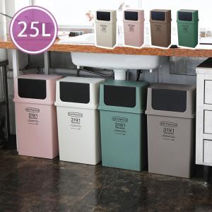 ゴミ箱 25L フロントオープン 深 分別 袋止め スタッキング 北欧 シンプル モダン カフェ ヨコ型 ダストボックス EPE-55 ライクイット like-it アースピース