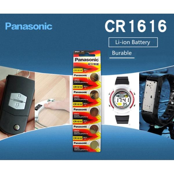 パナソニック Panasonic CR1616 3V リチウム電池5個　並行輸入品 時計用電池 ボタ...