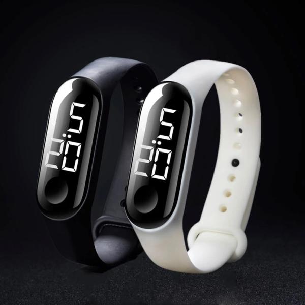 LED【3ヶ月保証】メンズ 腕時計 レディース ホワイト光 メンズ スポーツ ランニング デジタル ...