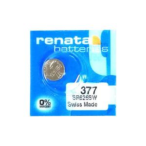 スイス製　レナータ　レナタ　377　renata  RENATA バッテリー ボタン電池 SR626 SW AG４ LR626  1.55v　酸化銀時計電池　水銀ゼロ　renata377X 1個