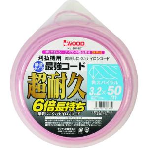 アイウッド　ナイロンコード　最強コード　角スパイラル（大）　3.2mm×50m　90587｜kakoman-net