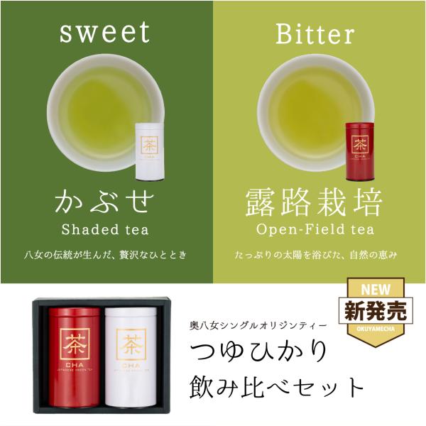 角田製茶【つゆひかり飲み比べ/露路・かぶせ】奥八女シングルオリジンティーギフトセット　120g×２　...