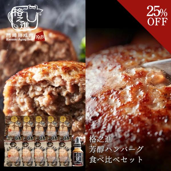 ファミリー大感謝祭｜格之進芳醇ハンバーグ食べ比べセット
