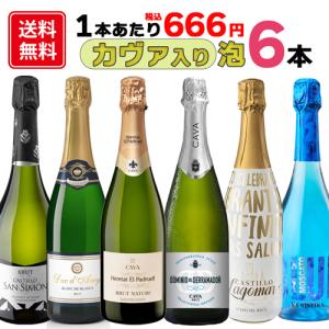 【送料無料】1本あたり666円(税込)！旨安スパークリングワインセット[750ml×6本]