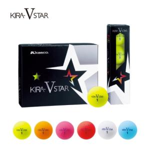 【全品5％引きクーポン有り4/30まで】キャスコ　Kasco　キラスターブイ　KIRA STAR V　マットカラーゴルフボール　12球入り｜ゴルフオアシス Yahoo!ショップ