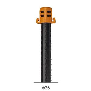 防獣パイプ スチール 支柱 Φ19mm 1800mm 30本セット[防獣ネット 防獣柵