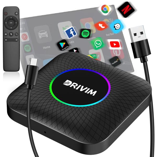 2024最新モデル CarPlay AI Box Android 13.0 アダプター + リモコン...