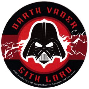 STAR WARS / スターウォーズ - DARTH VADER SITH LORD Circle / ステッカー