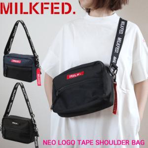 ミルクフェド ショルダーバッグ レディース NEO LOGO TAPE SHOULDER BAG 斜め掛け 軽量 女子 旅行 フェスバッグ サコッシュ MILKFED.  03182098｜kalulu