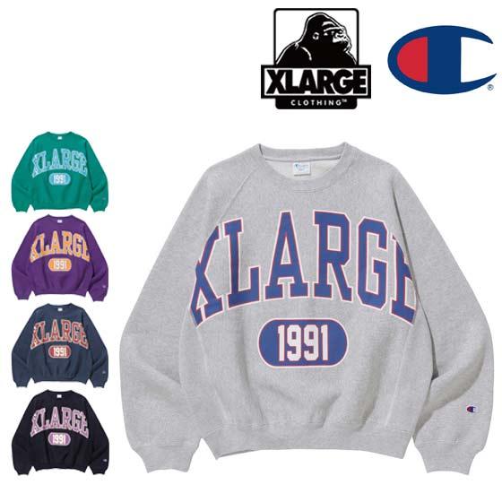 エクストララージ XLARGE×Champion OLD OG CREWNECK SWEAT チャン...