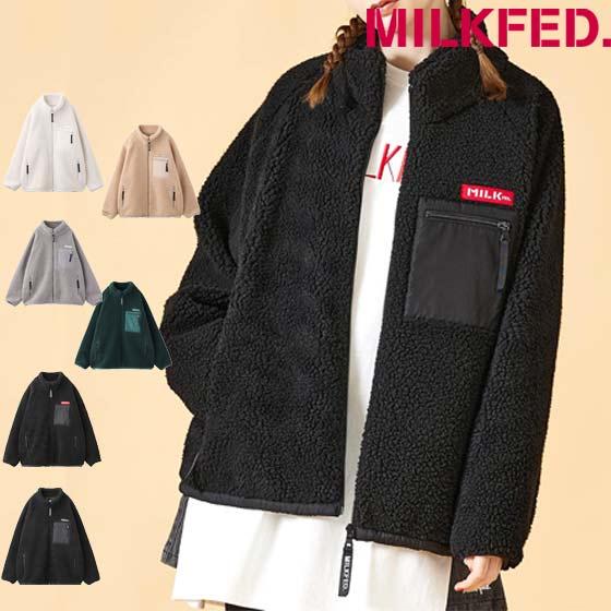 ミルクフェド ボア ジャケット BOA ZIP UP JACKET MILKFED. アウター アウ...