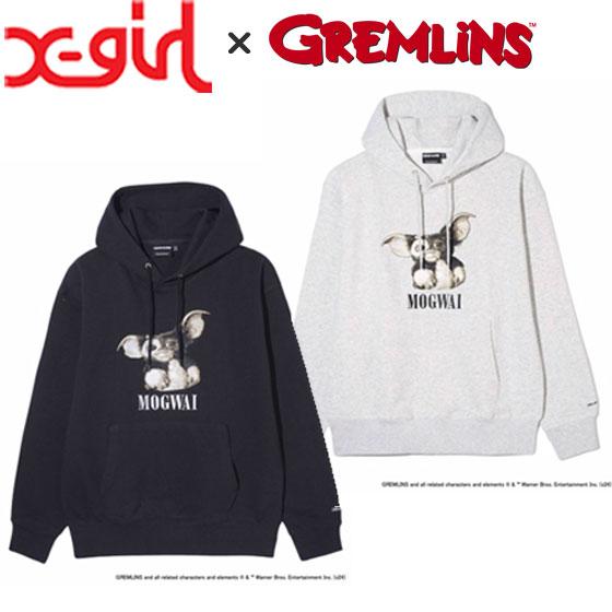 エックスガール X-girl × GREMLINS SWEAT HOODIE グレムリン コラボ パ...