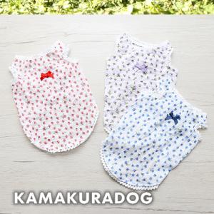 レーシーフラワータンクトップ　犬の服｜鎌倉DOG Yahoo!店