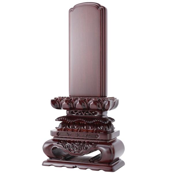 1名分【彫り代込み】高級唐木位牌『紫檀上等猫丸』 　各サイズ3.5〜6.0寸 鎌倉こなつ　鎌倉よろず...