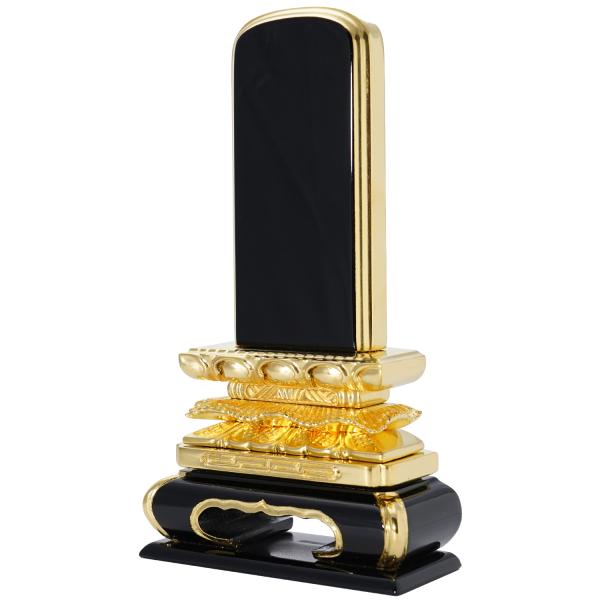 1名分【彫り代込み】高級　塗位牌『金箔猫丸　猫丸三方金』 　各サイズ3.0〜6.0寸 鎌倉こなつ〜鎌...