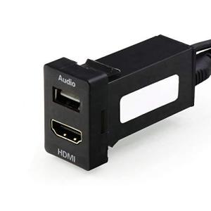 USB入力ポート＆HDMI入力ポート オーディオ中継 オーディオパーツ スイッチホールパネル TOYOTA トヨタ車系用｜kamart