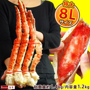 特大 タラバガニ 8L サイズ 半身 一肩分 総重量1.4kg前後 内容量1.2kg ボイル冷凍 たらば蟹 脚 カニ 足 かに たらばがに 遅れてごめんね 母の日ギフト｜kamasho