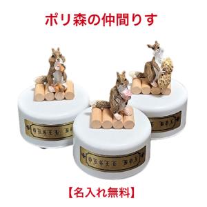 【ポリ森の仲間りす】 安心な手作り 日本製オルゴール プレゼントに喜ばれる名入れ無料 商品保証有 子供
