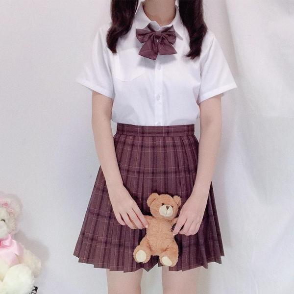 超人気スクールスカート高品質 正統派 制服 女子高生 通学 学生服 中学 チェック プリーツスカート...