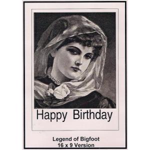 The Legend of Bigfoot: 16x9 Widescreen TV: Greeting Card: Happy Birthday｜kame-express